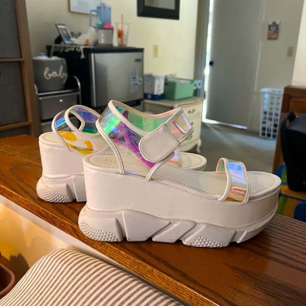 White & Rainbow Space Sandals 👡 🌈